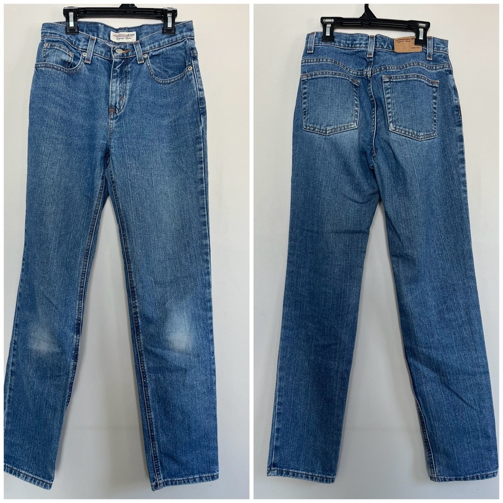 LONDONJEAN Y2K Vintage Straight Blue Jeans